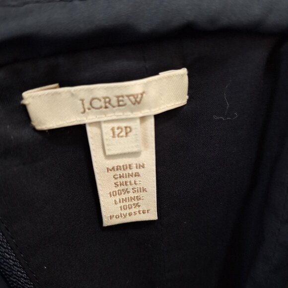 J Crew 100% silk strapless dress size 12P - Picture 3 of 4